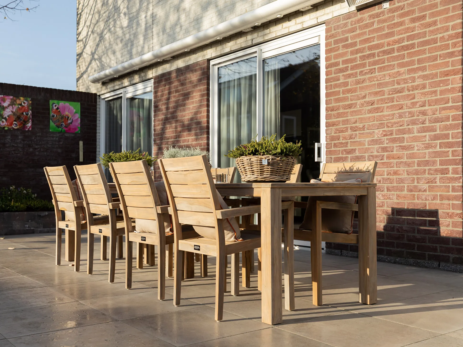 ROUGH-S dining tuinset 160cm 5-delig stapelbaar