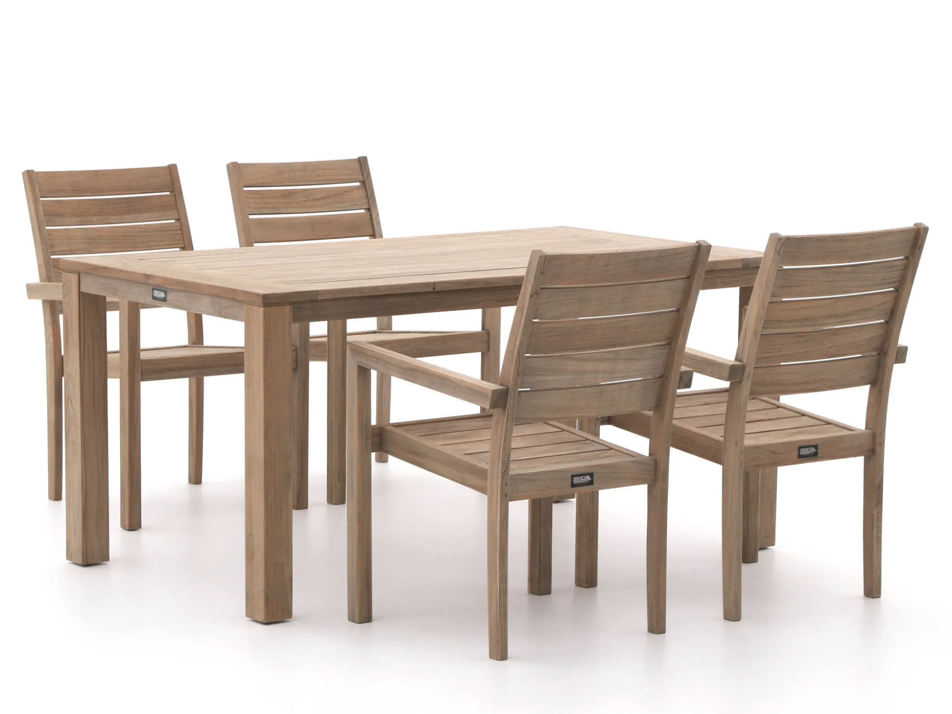 ROUGH-S dining tuinset 160cm 5-delig stapelbaar