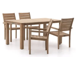 ROUGH-S dining tuinset 160cm 5-delig stapelbaar