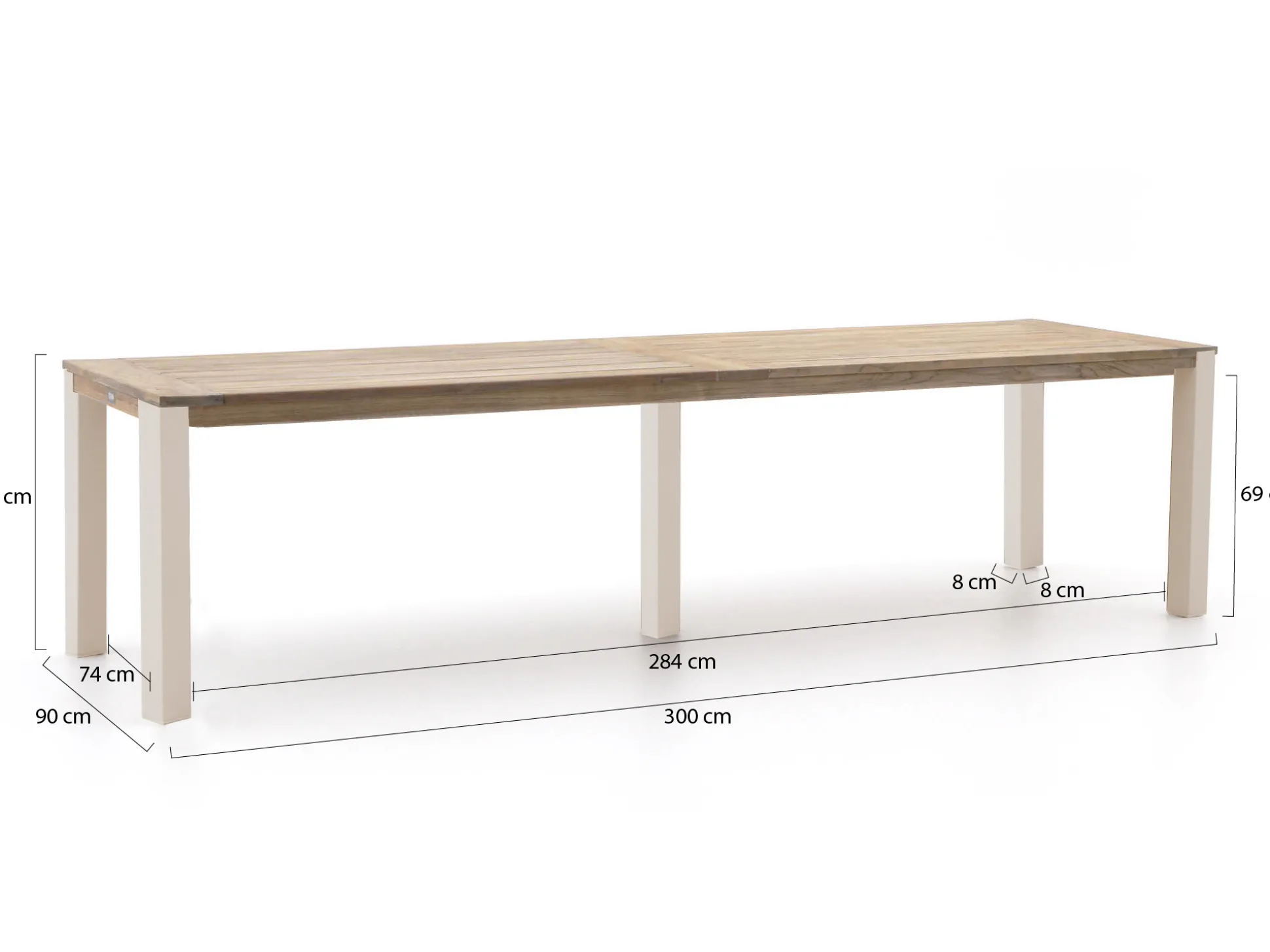 ROUGH-S dining tuintafel 300x90x76cm