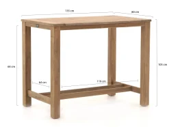 ROUGH-S/ROUGH-X 135cm barset 5-delig