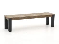 ROUGH-S/ROUGH-X 180cm dining tuinset met bank 4-delig stapelbaar