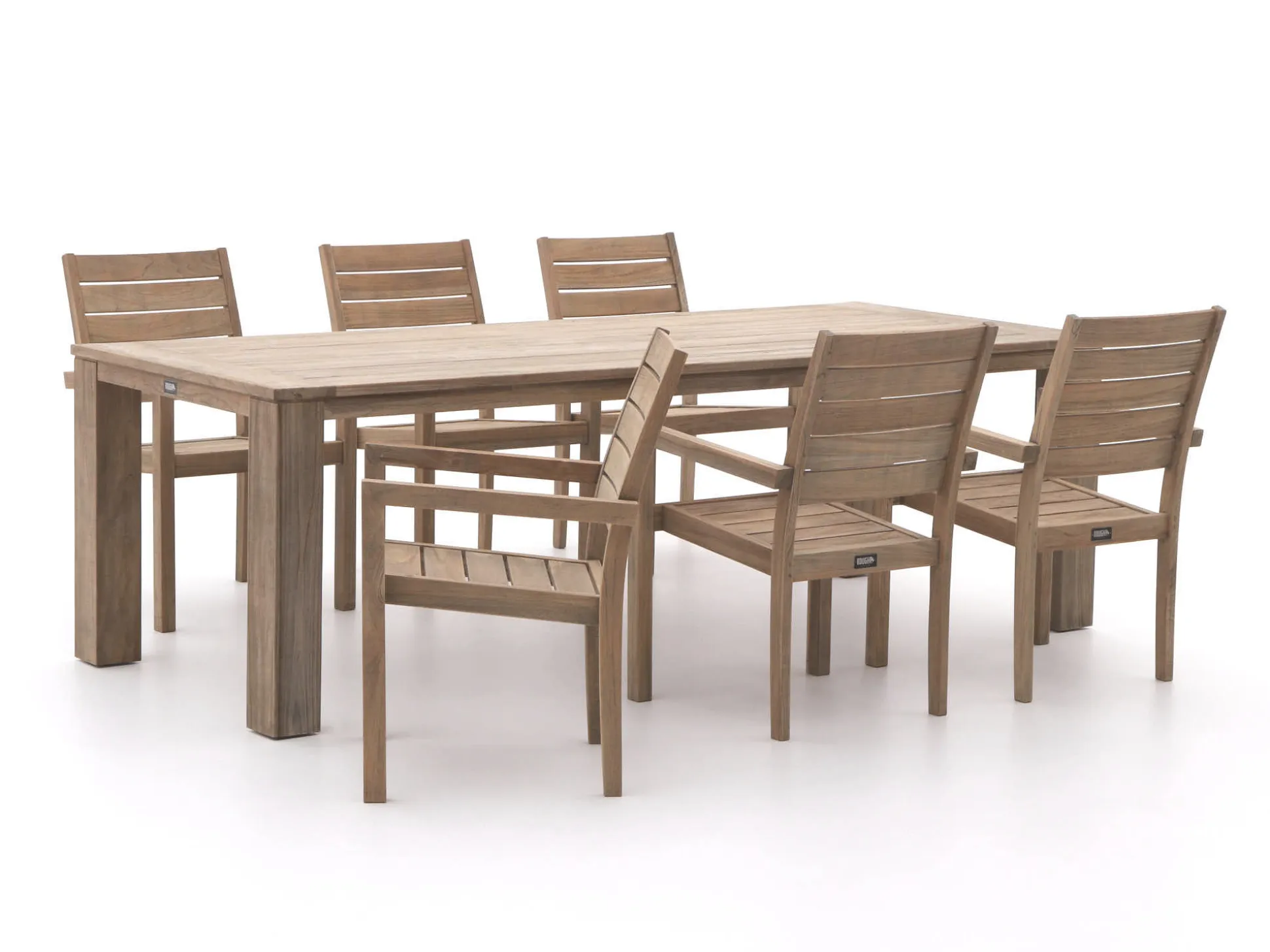 ROUGH-S/ROUGH-X 240cm dining tuinset 7-delig stapelbaar