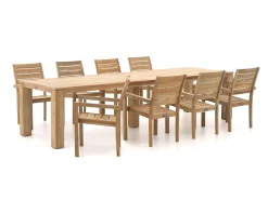 ROUGH-S/ROUGH-X 320cm dining tuinset 9-delig stapelbaar