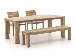 ROUGH-S/ROUGH-X 200cm dining tuinset 4-delig stapelbaar