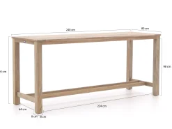 ROUGH-X bartafel 240x80x105cm