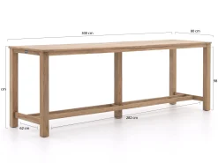ROUGH-X bartafel 300x80x105cm