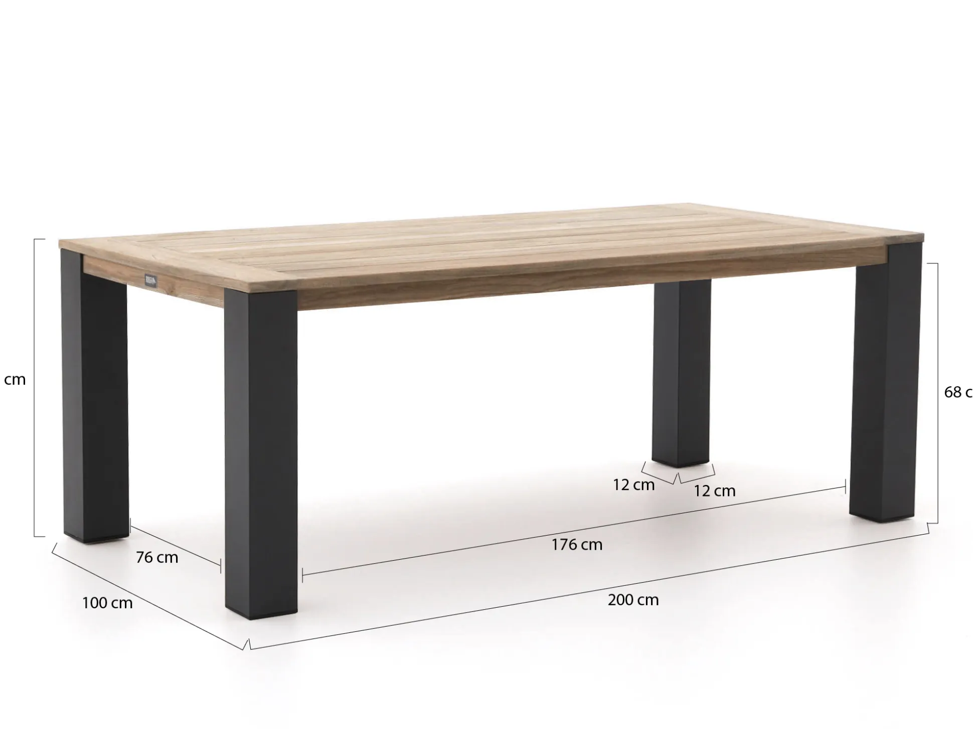 ROUGH-X dining tuintafel 200x100x76cm