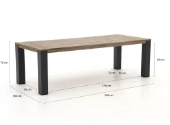 ROUGH-X dining tuintafel 240x100x76cm