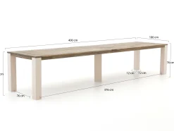 ROUGH-X dining tuintafel 400x100x76cm