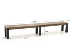 ROUGH-X picknickbank 285x42x45cm