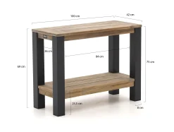 ROUGH-X sidetable 100x42x75cm