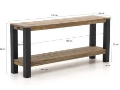 ROUGH-X sidetable 170x42x75cm