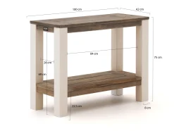 ROUGH-X sidetable 100x42x75cm