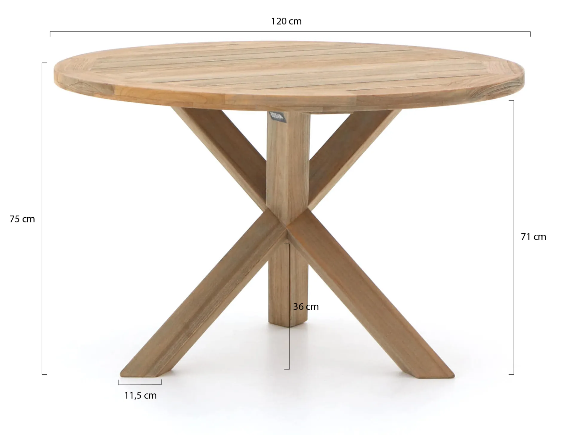 ROUGH-Y dining tuintafel ø 120cm (h:75cm)