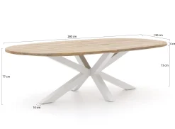 ROUGH-Y Ellips dining tuintafel 280x130cm