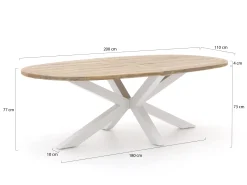 ROUGH-Y Ellips dining tuintafel 200x110cm