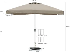 Shadowline Aruba parasol 300x200cm