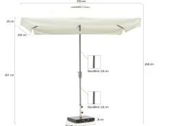 Shadowline Aruba parasol 250x250cm
