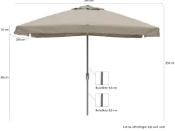 Shadowline Aruba parasol 300x200cm