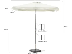 Shadowline Aruba parasol 210x150cm