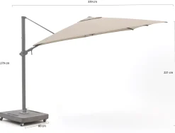 Shadowline Austin zweefparasol 300x300cm