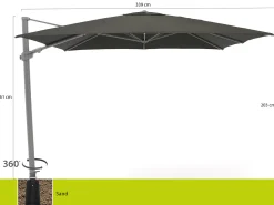 Shadowline Austin zweefparasol 300x300cm