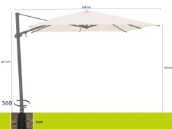 Shadowline Austin zweefparasol 300x300cm