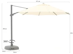 Shadowline Austin zweefparasol ø 350cm