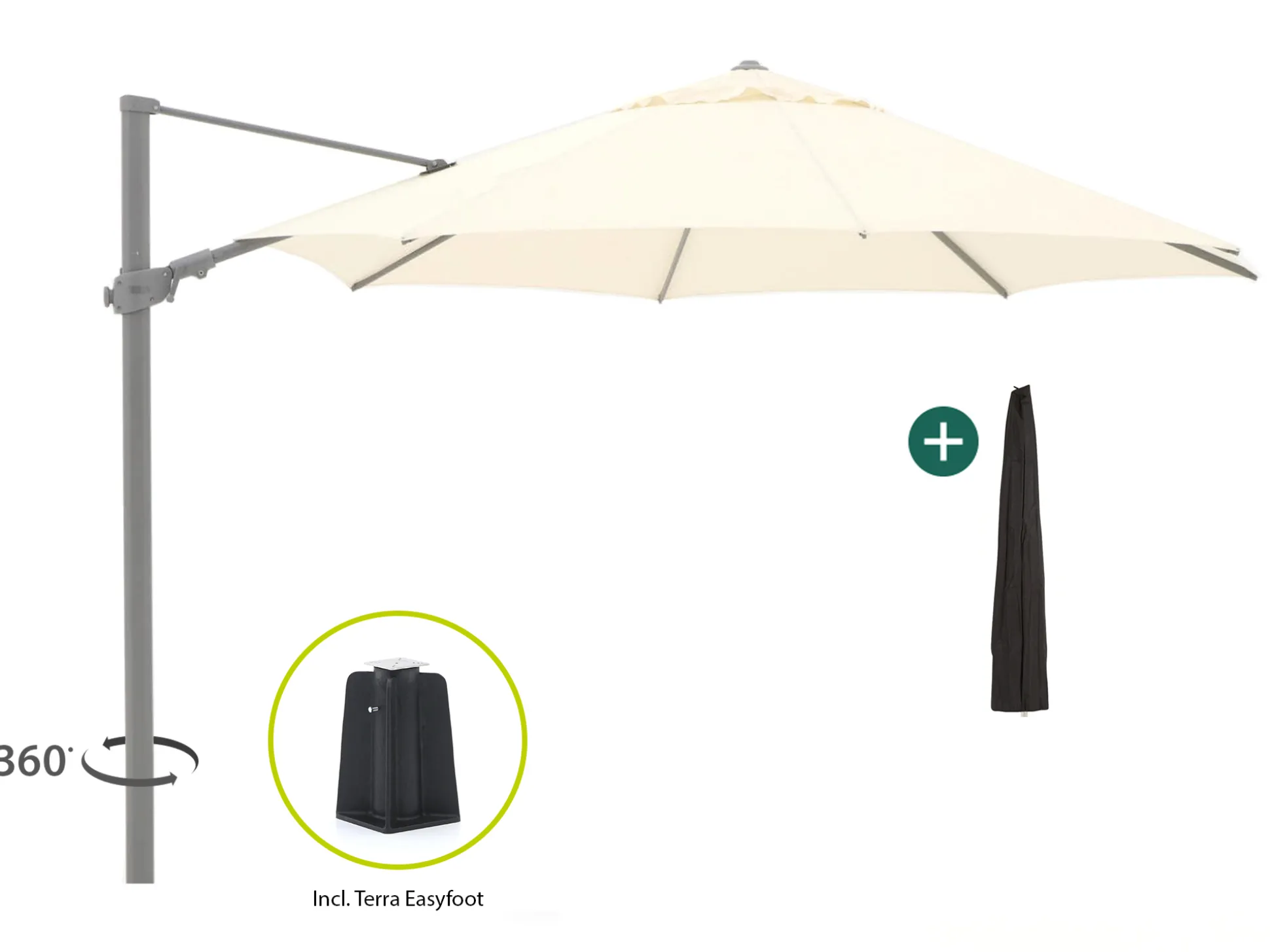 Shadowline Austin zweefparasol ø 350cm