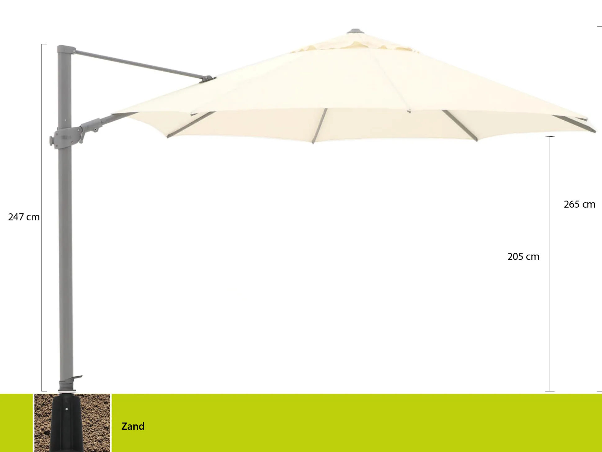 Shadowline Austin zweefparasol ø 350cm