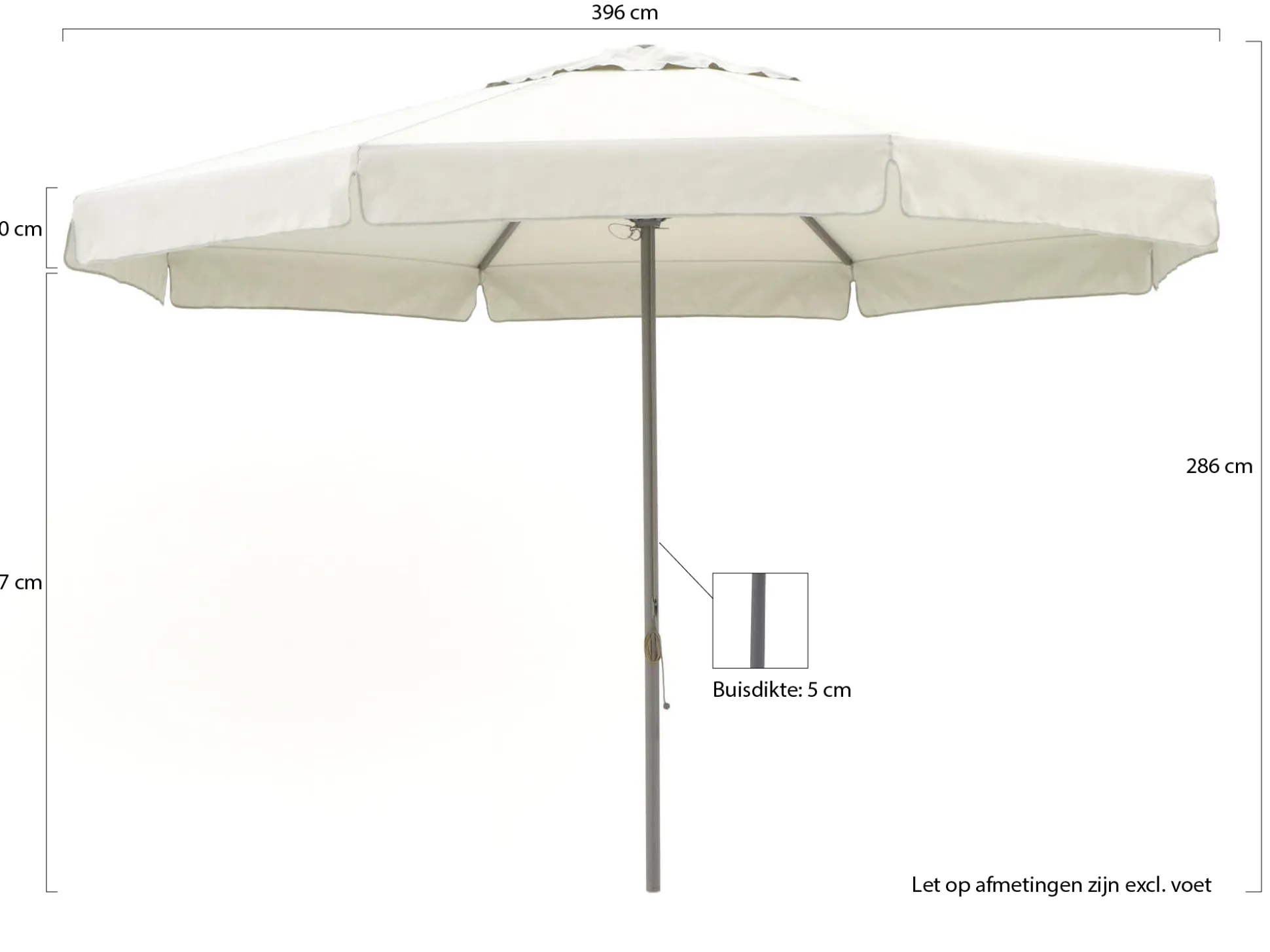 Shadowline Bonaire parasol ø 400cm