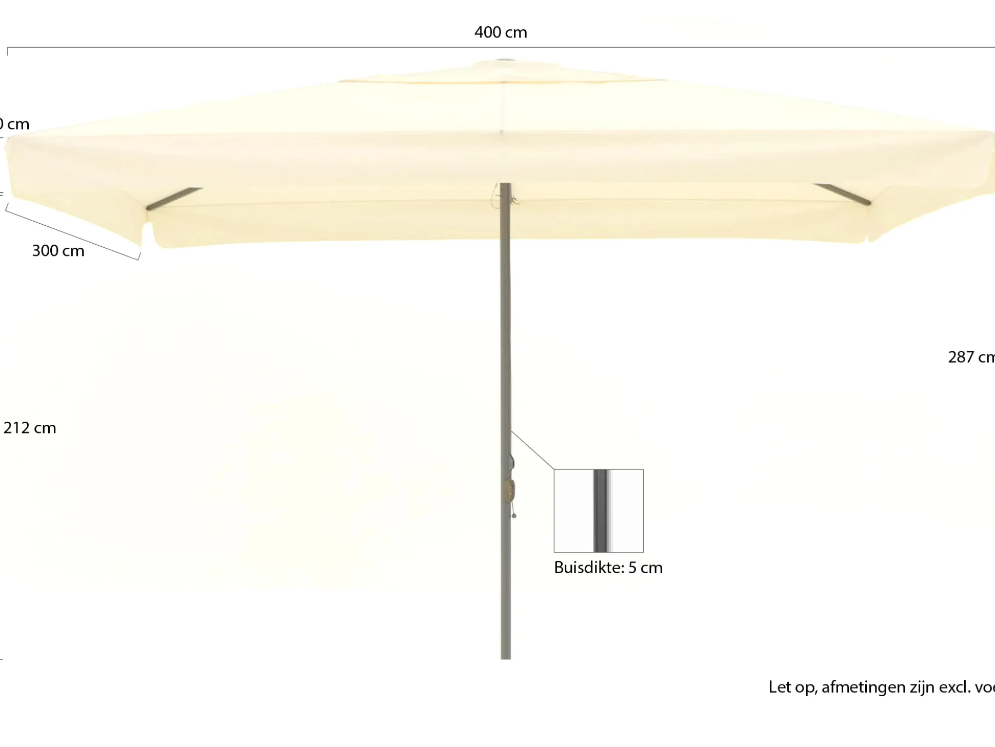 Shadowline Bonaire parasol 400x300cm