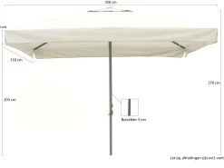 Shadowline Bonaire parasol 350x350cm