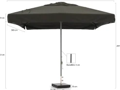 Shadowline Bonaire parasol 400x300cm