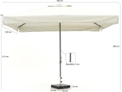 Shadowline Bonaire parasol 350x350cm
