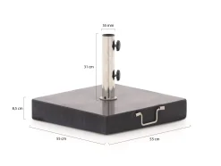 Shadowline Caracas parasolvoet 60kg op wiel