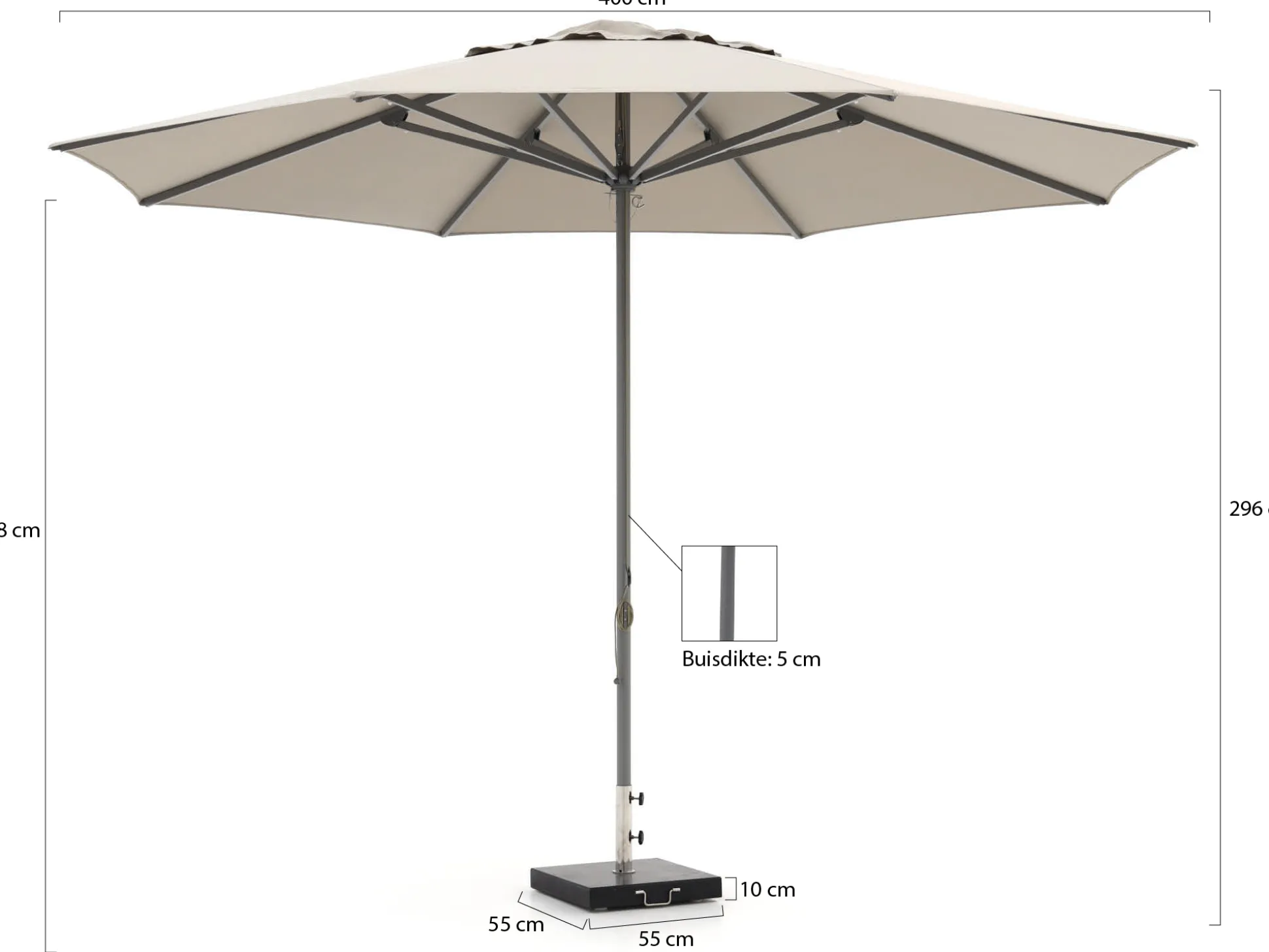 Shadowline Cuba parasol ø 400cm