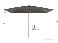Shadowline Cuba parasol 400x300cm