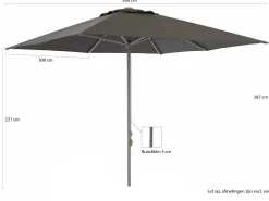 Shadowline Cuba parasol 300x300cm