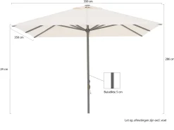 Shadowline Cuba parasol 350x350cm