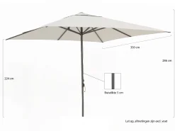 Shadowline Cuba parasol 350x350cm