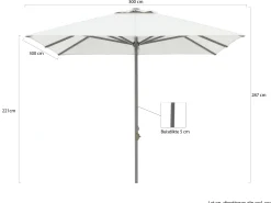 Shadowline Cuba parasol 300x300cm
