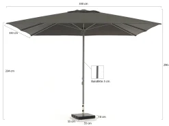 Shadowline Cuba parasol 350x350cm