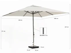 Shadowline Cuba parasol 350x350cm