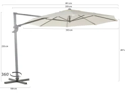 Shadowline Francisco zweefparasol ø 330cm