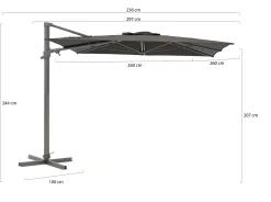 Shadowline Francisco zweefparasol 260x260cm
