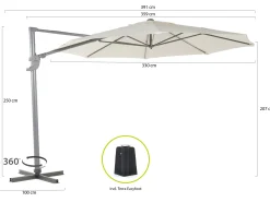 Shadowline Francisco zweefparasol ø330cm