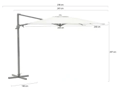 Shadowline Francisco zweefparasol 260x260cm