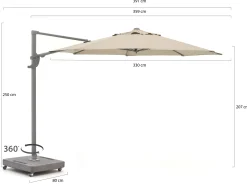 Shadowline Francisco zweefparasol ø330cm